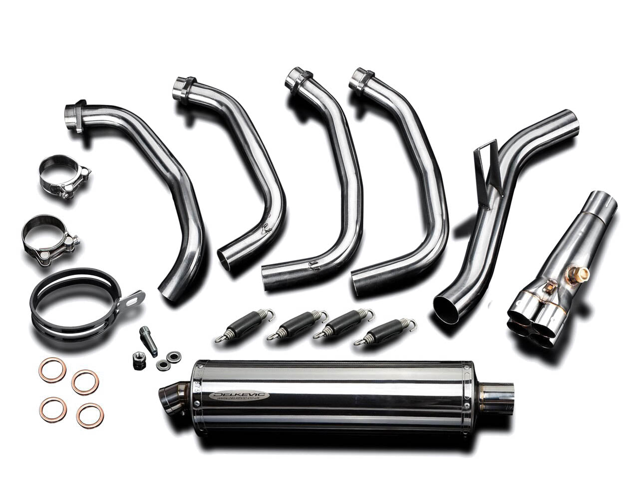 DELKEVIC Kawasaki Z900RS Full Exhaust System with Stubby 18" Silencer