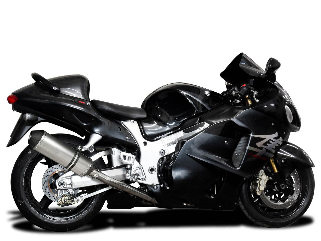 DELKEVIC Suzuki GSXR1300 Hayabusa (99/07) Full 4-2 Exhaust System with 13.5" X-Oval Titanium Silencers