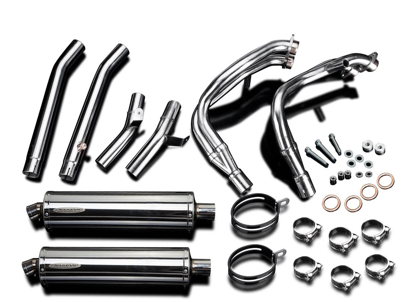 DELKEVIC Suzuki GSXR1300 Hayabusa (99/07) Full 4-2 Exhaust System with Stubby 18" Silencers