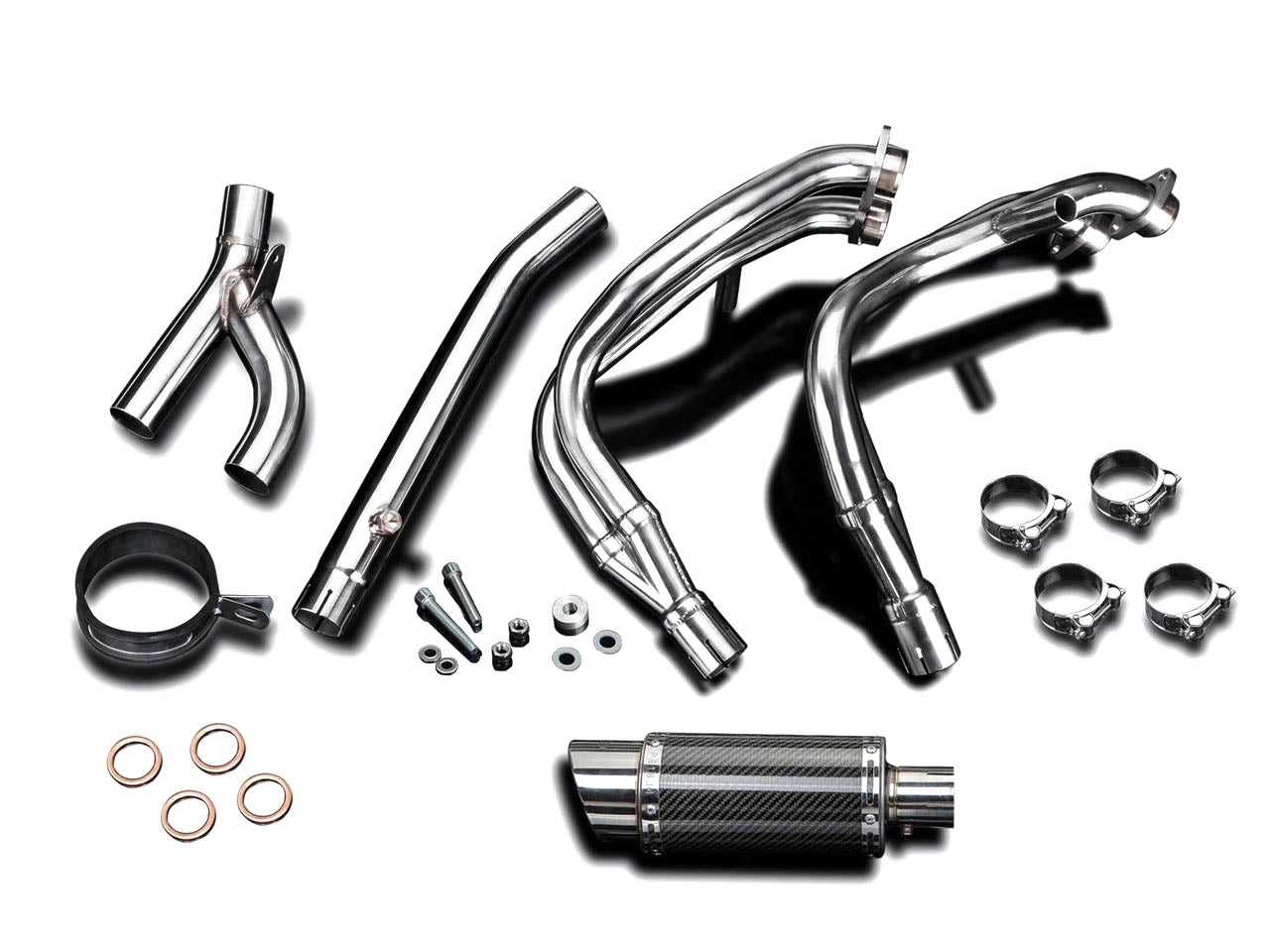 DELKEVIC Suzuki GSXR1300 Hayabusa (99/07) Full 4-1 Exhaust System with Mini 8" Carbon Silencer