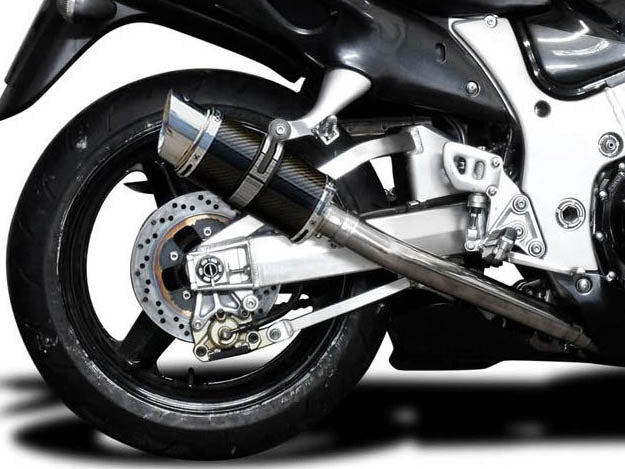 DELKEVIC Suzuki GSXR1300 Hayabusa (99/07) Full 4-1 Exhaust System with Mini 8" Carbon Silencer