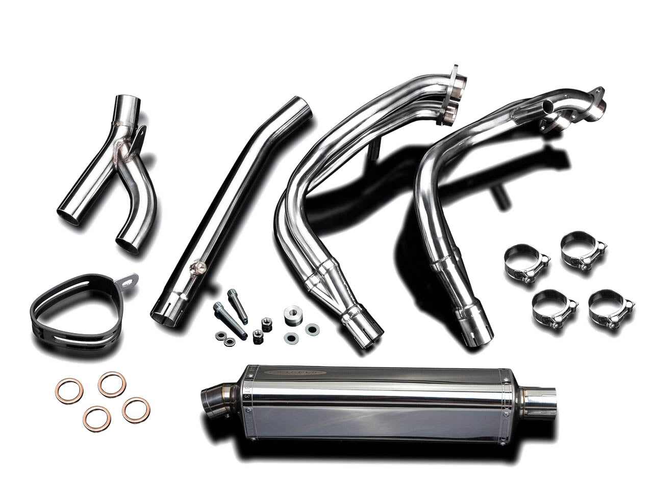 DELKEVIC Suzuki GSXR1300 Hayabusa (99/07) Full 4-1 Exhaust System with Stubby 17" Tri-Oval Silencer