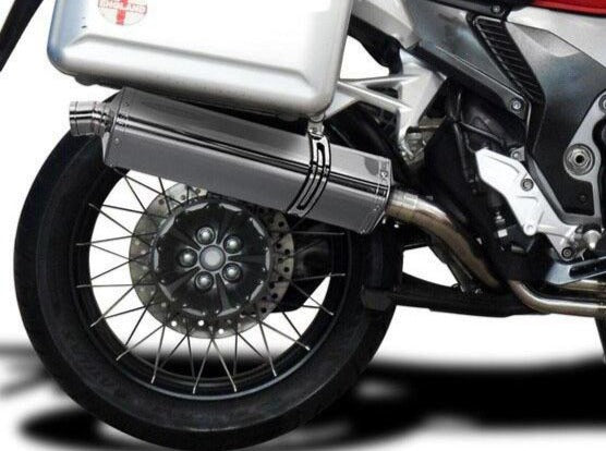 DELKEVIC Honda VFR1200X Crosstourer Full Exhaust System with Stubby 17" Tri-Oval Silencer