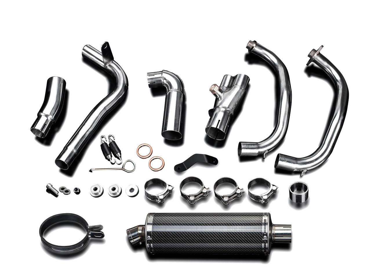 DELKEVIC Kawasaki KLE 300 Versys-X Full Exhaust System with Stubby 14" Carbon Silencer