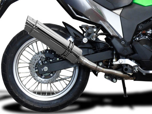 DELKEVIC Kawasaki KLE 300 Versys-X Full Exhaust System with SL10 14" Silencer