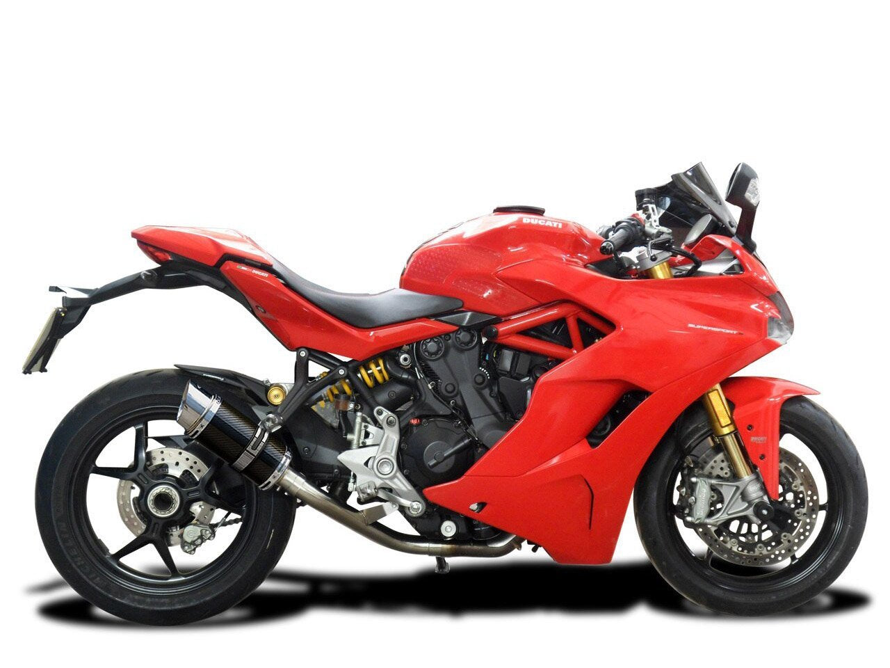 DELKEVIC Ducati Supersport 939 (17/20) De-Cat Slip-on Exhaust Mini 8" Carbon