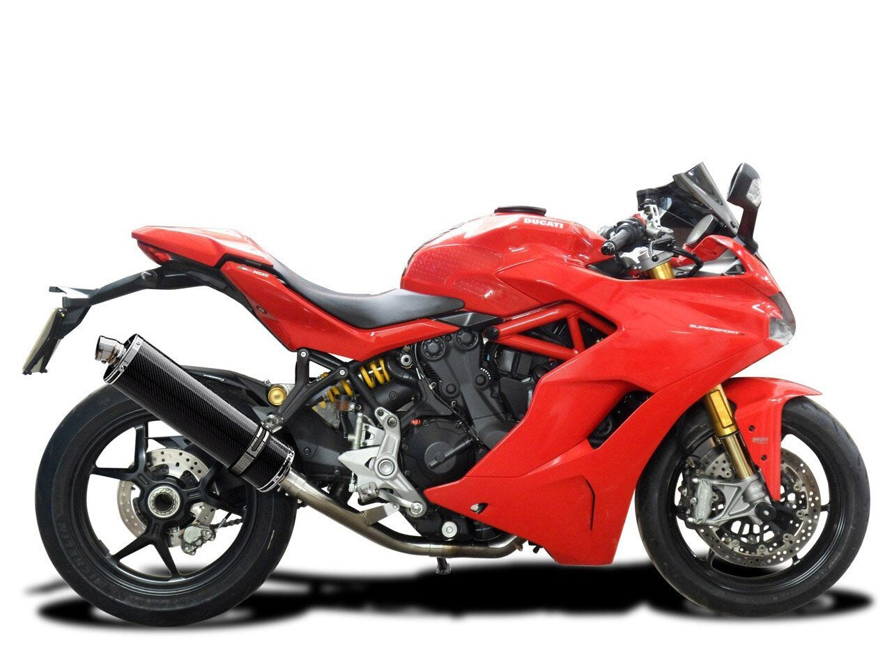 DELKEVIC Ducati Supersport 939 (17/20) De-Cat Slip-on Exhaust Stubby 18" Carbon