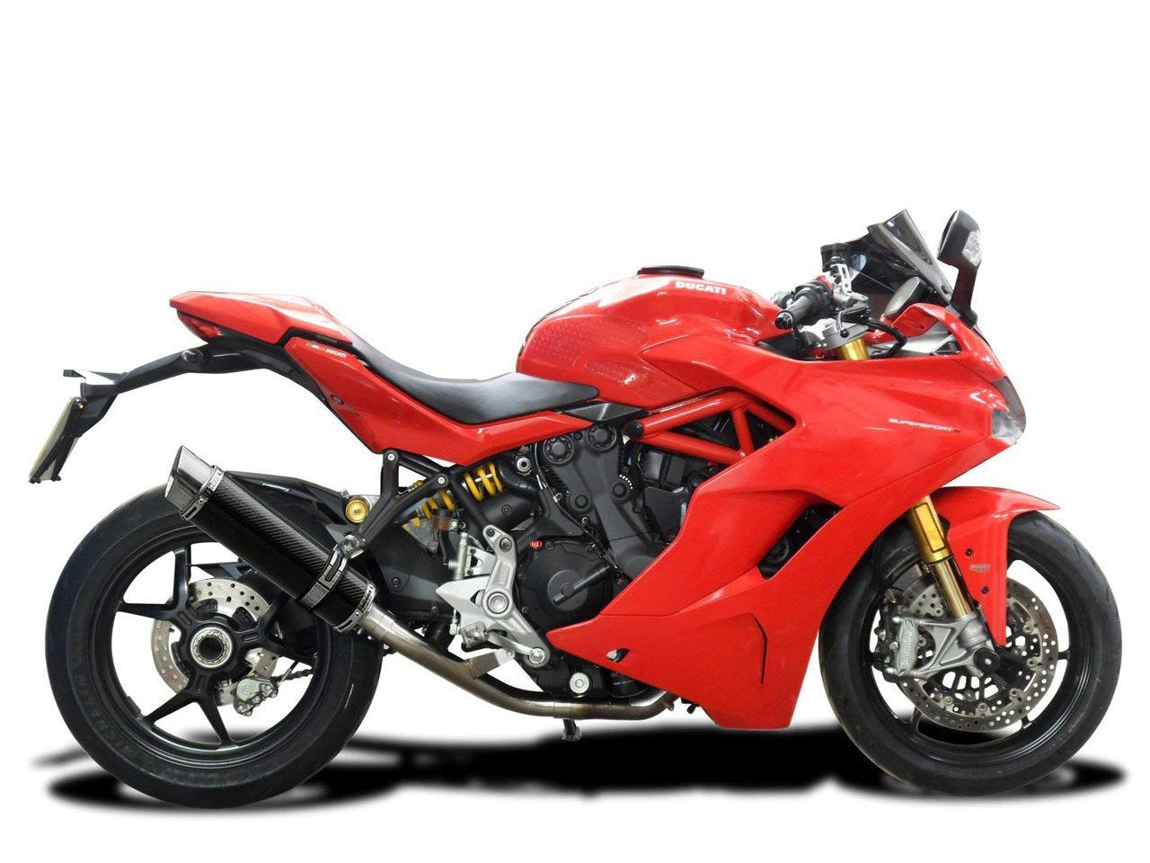 DELKEVIC Ducati Supersport 939 (17/20) De-Cat Slip-on Exhaust DL10 14" Carbon