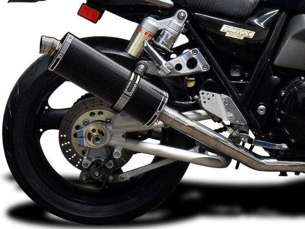 DELKEVIC Kawasaki ZRX1100 / ZRX1200 Full Exhaust System Stubby 14" Carbon