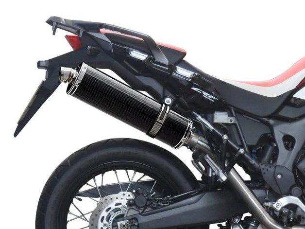 DELKEVIC Honda CRF1000L Africa Twin (16/19) Full 2-1 Exhaust System with Stubby 18" Carbon Silencer