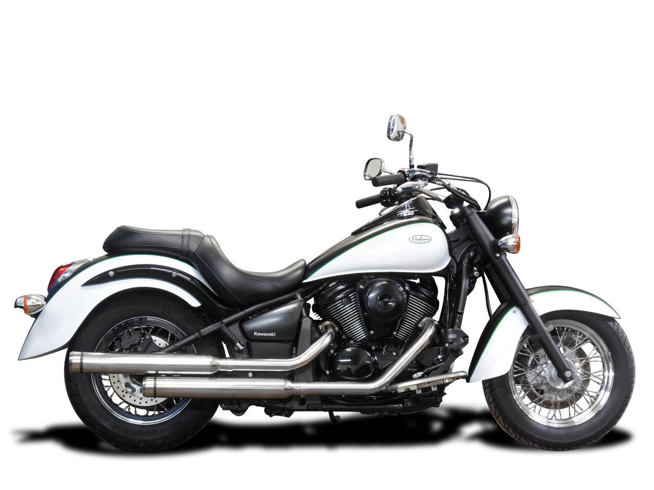 DELKEVIC Kawasaki VN900 Vulcan Full Exhaust System "Bull Nose 21"