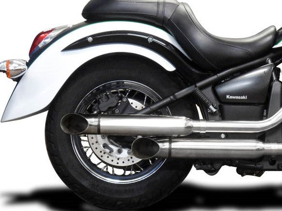 DELKEVIC Kawasaki VN900 Vulcan Full Exhaust System "Curved Out 16"