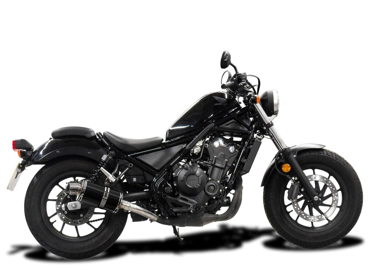 DELKEVIC Honda CMX300/500 Rebel Slip-on Exhaust DS70 9" Carbon
