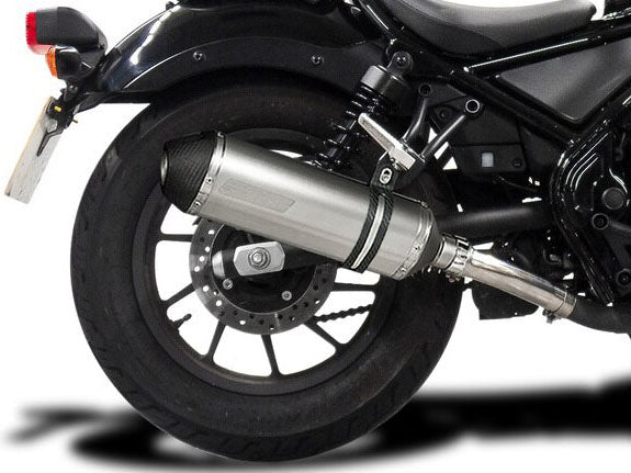 DELKEVIC Honda CMX300/500 Rebel Slip-on Exhaust 13.5" X-Oval Titanium