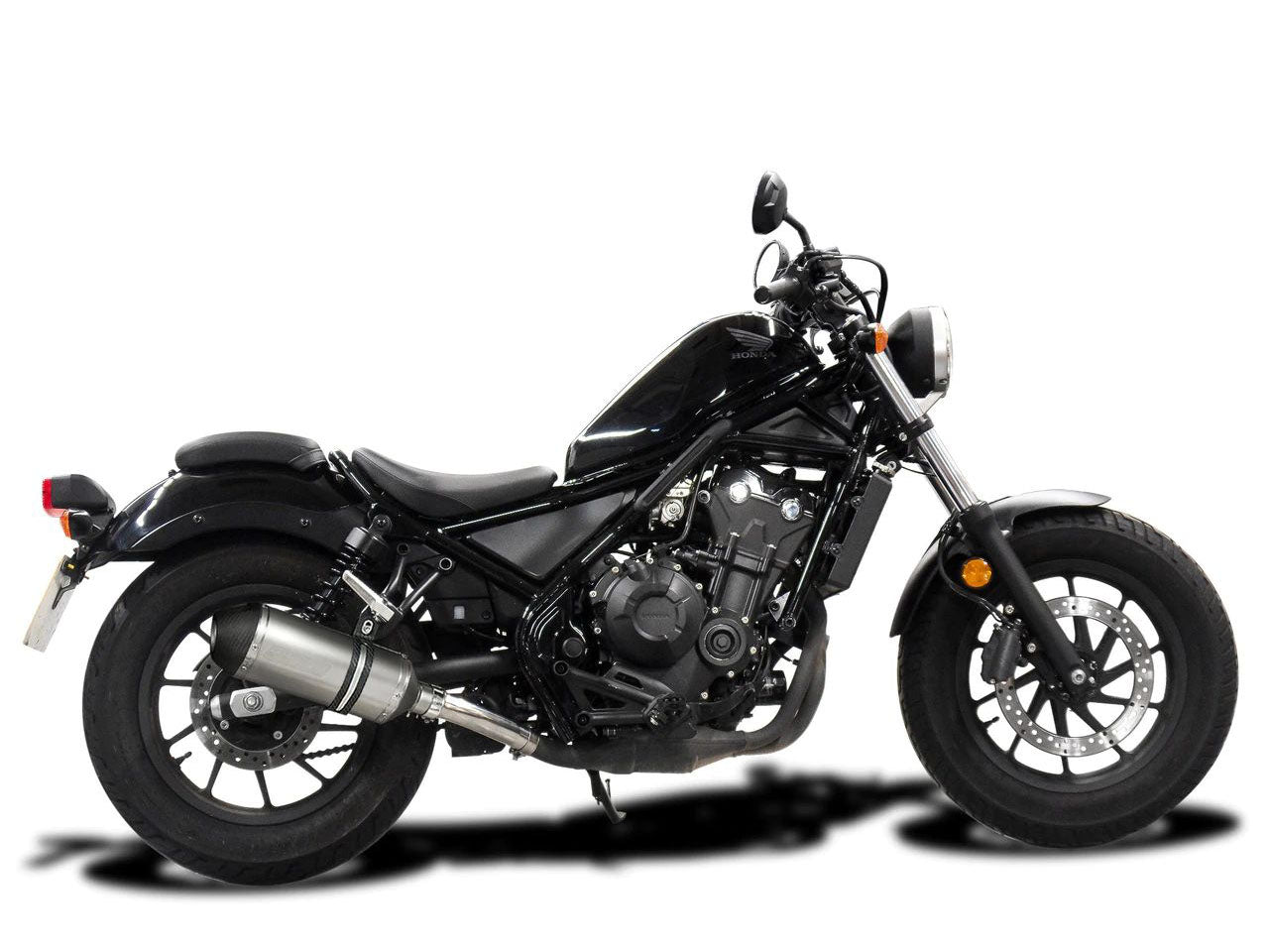 DELKEVIC Honda CMX300/500 Rebel Slip-on Exhaust 10" X-Oval Titanium