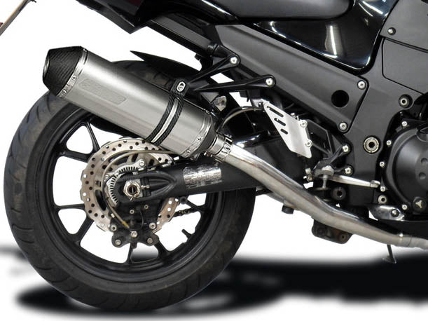 DELKEVIC Kawasaki Ninja ZX-14 (08/11) Full Exhaust System with 13.5" X-Oval Titanium Silencers