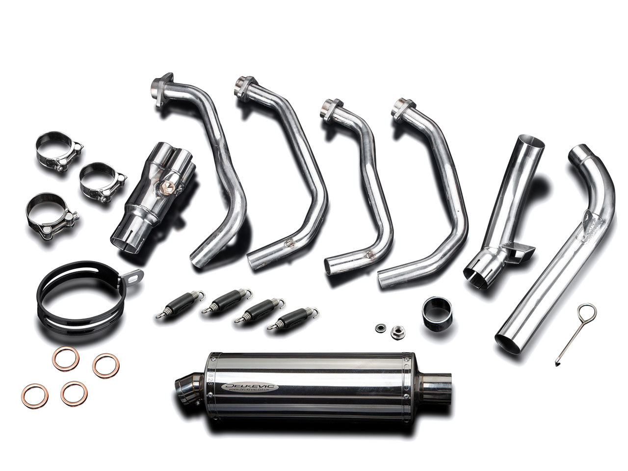 DELKEVIC Kawasaki Versys 1000 Full Exhaust System with Stubby 14" Silencer