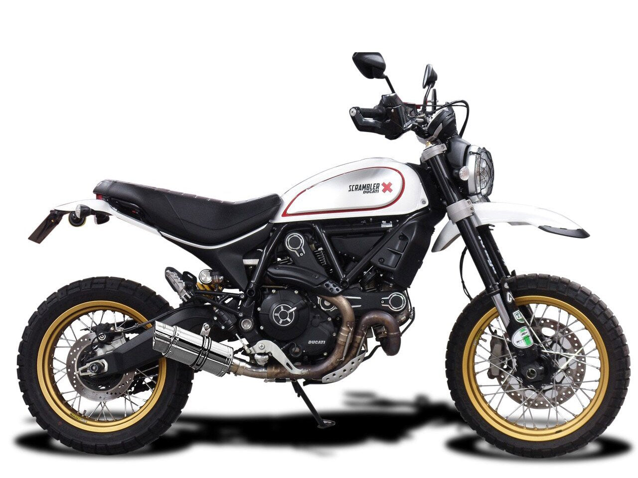 DELKEVIC Ducati Scrambler Desert Sled Slip-on Exhaust Mini 8"