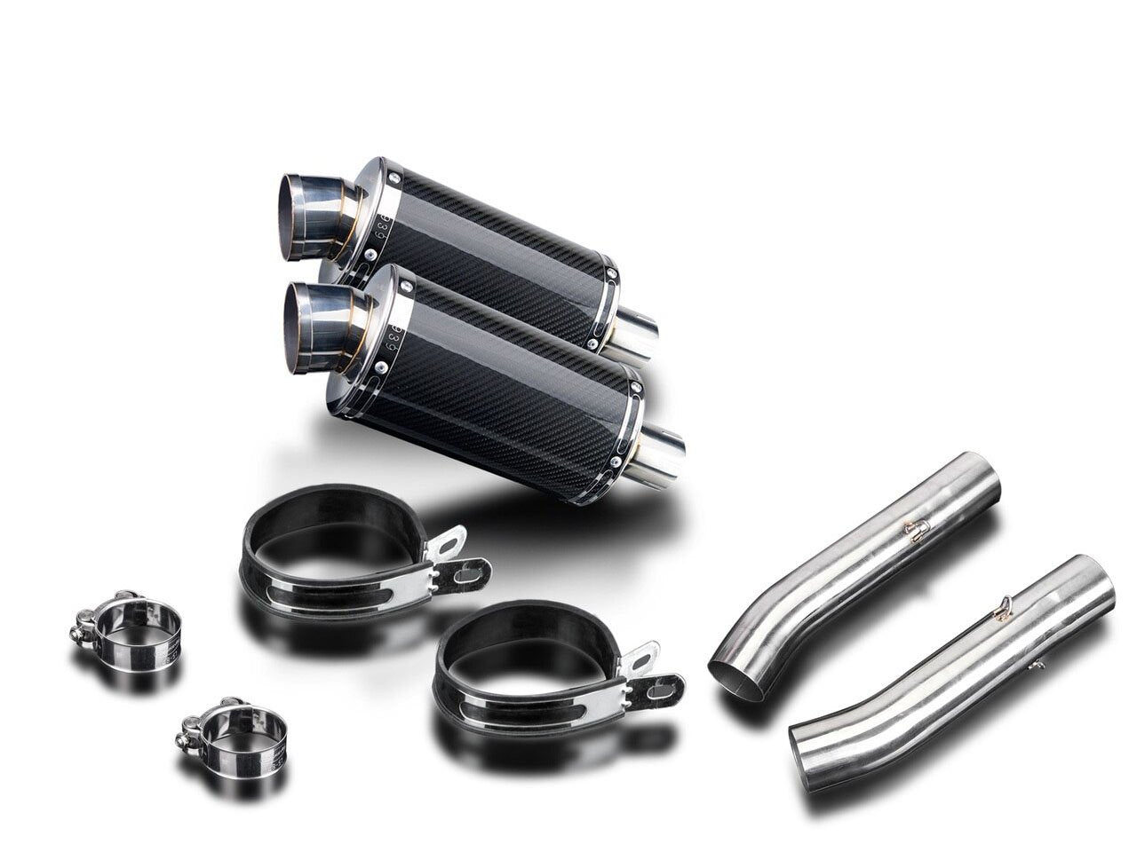 DELKEVIC Aprilia RSV 1000 R / Tuono V2 Slip-on Exhaust DS70 9" Carbon