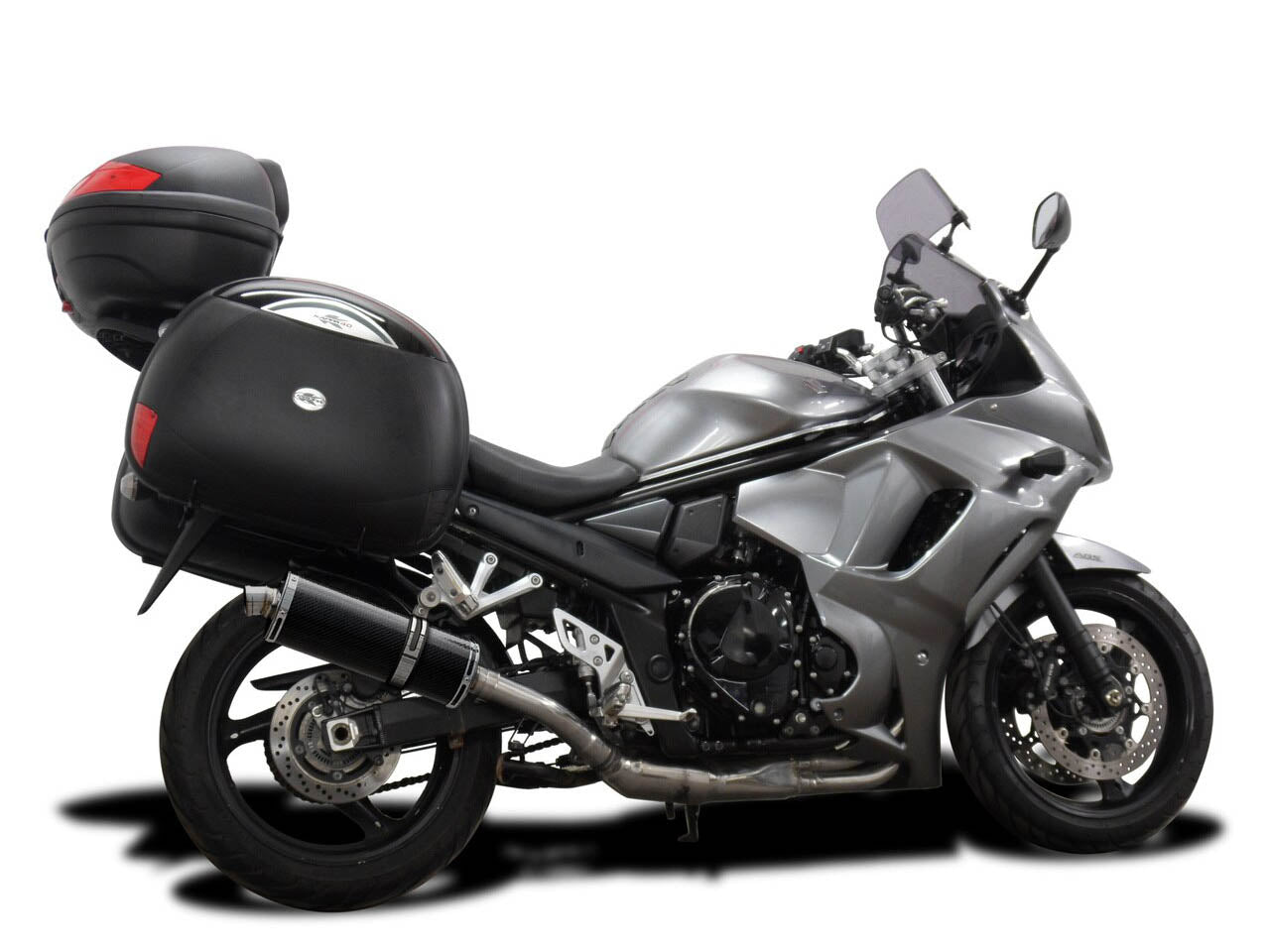 DELKEVIC Suzuki GSX1250FA Traveller Full Exhaust System with Stubby 14" Carbon Silencer