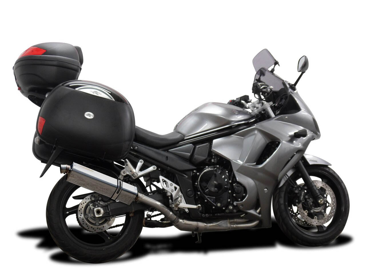 DELKEVIC Suzuki GSX1250FA Traveller Full Exhaust System with Stubby 17" Tri-Oval Silencer