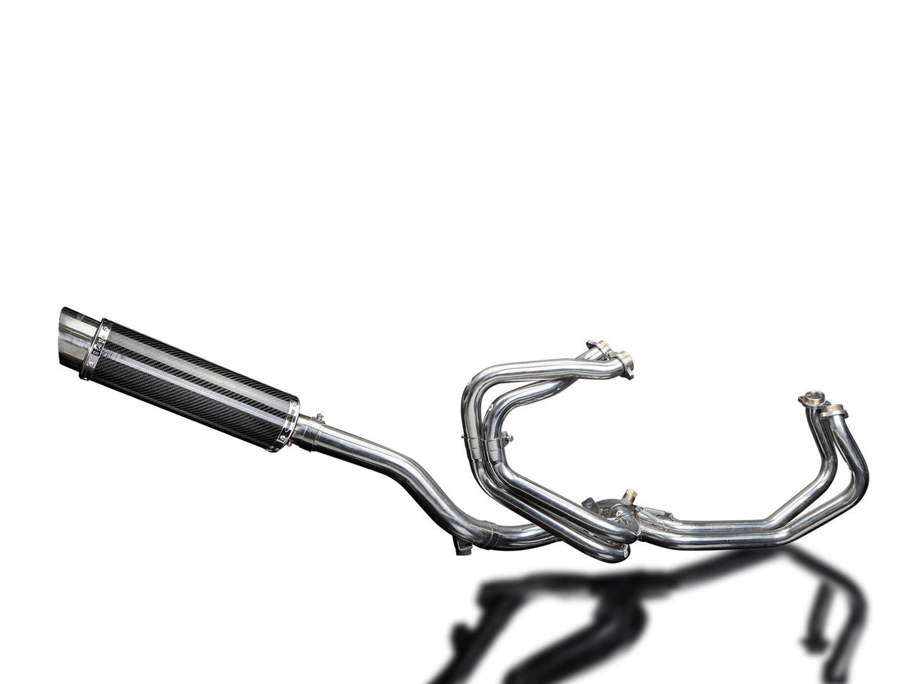 DELKEVIC Honda VFR800 Interceptor (98/01) Full Exhaust System with DL10 14" Carbon Silencer (high level)