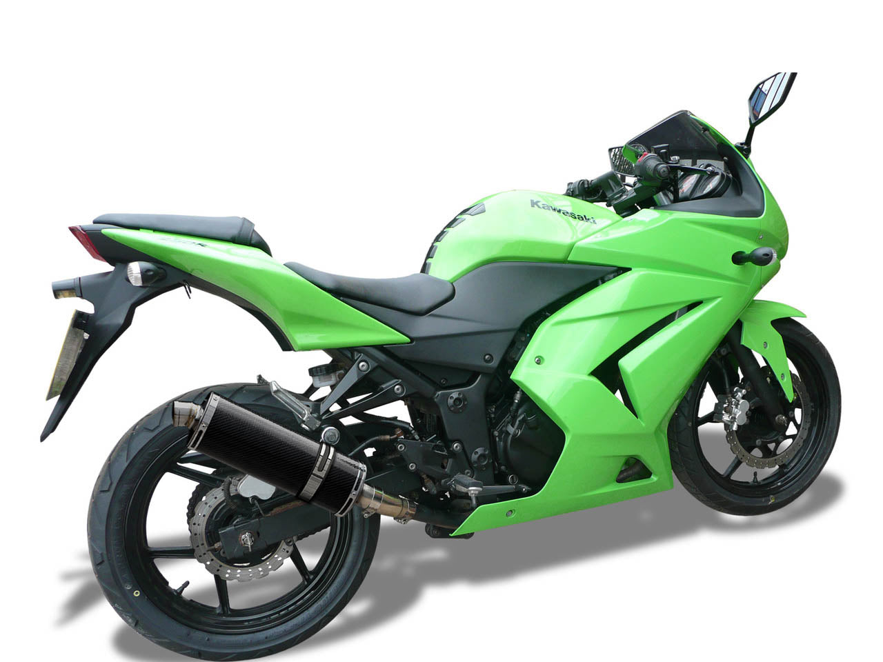 DELKEVIC Kawasaki Ninja 250R (11/13) Full Exhaust System with Stubby 14" Carbon Silencer