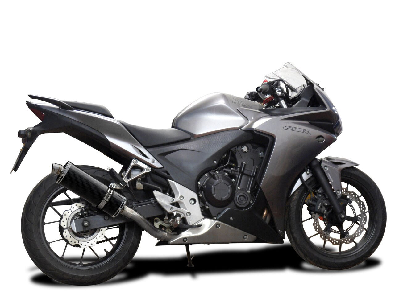 DELKEVIC Honda CBR500R Slip-on Exhaust Stubby 14" Carbon