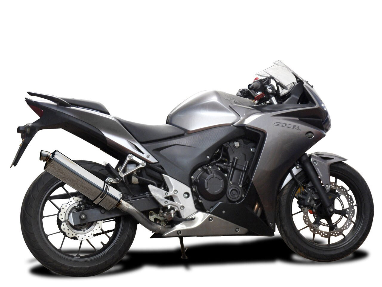 DELKEVIC Honda CBR500R Slip-on Exhaust Stubby 17" Tri-Oval