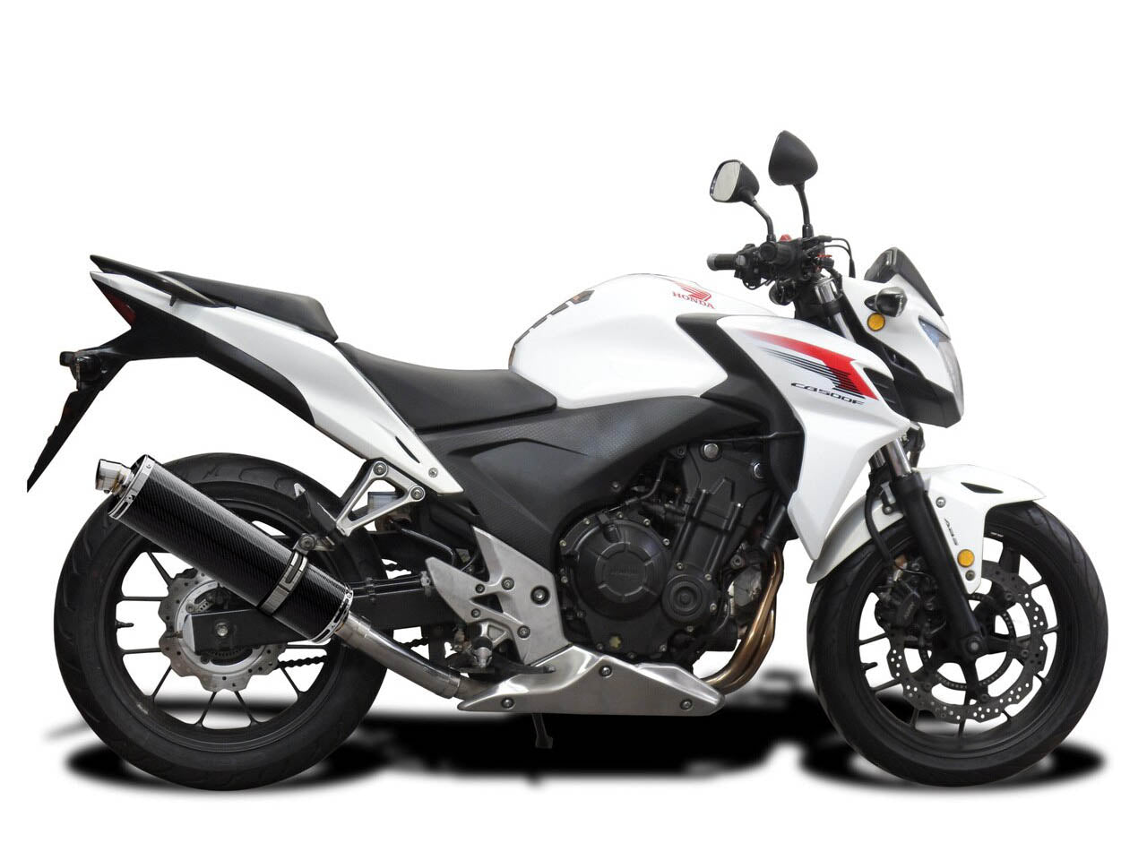 DELKEVIC Honda CB500F (13/18) Slip-on Exhaust Stubby 18" Carbon