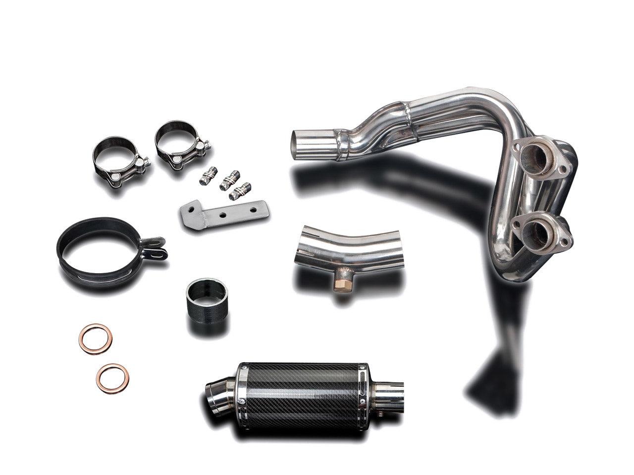 DELKEVIC Kawasaki ER-6N (09/11) Full Exhaust System with DS70 9" Carbon Silencer