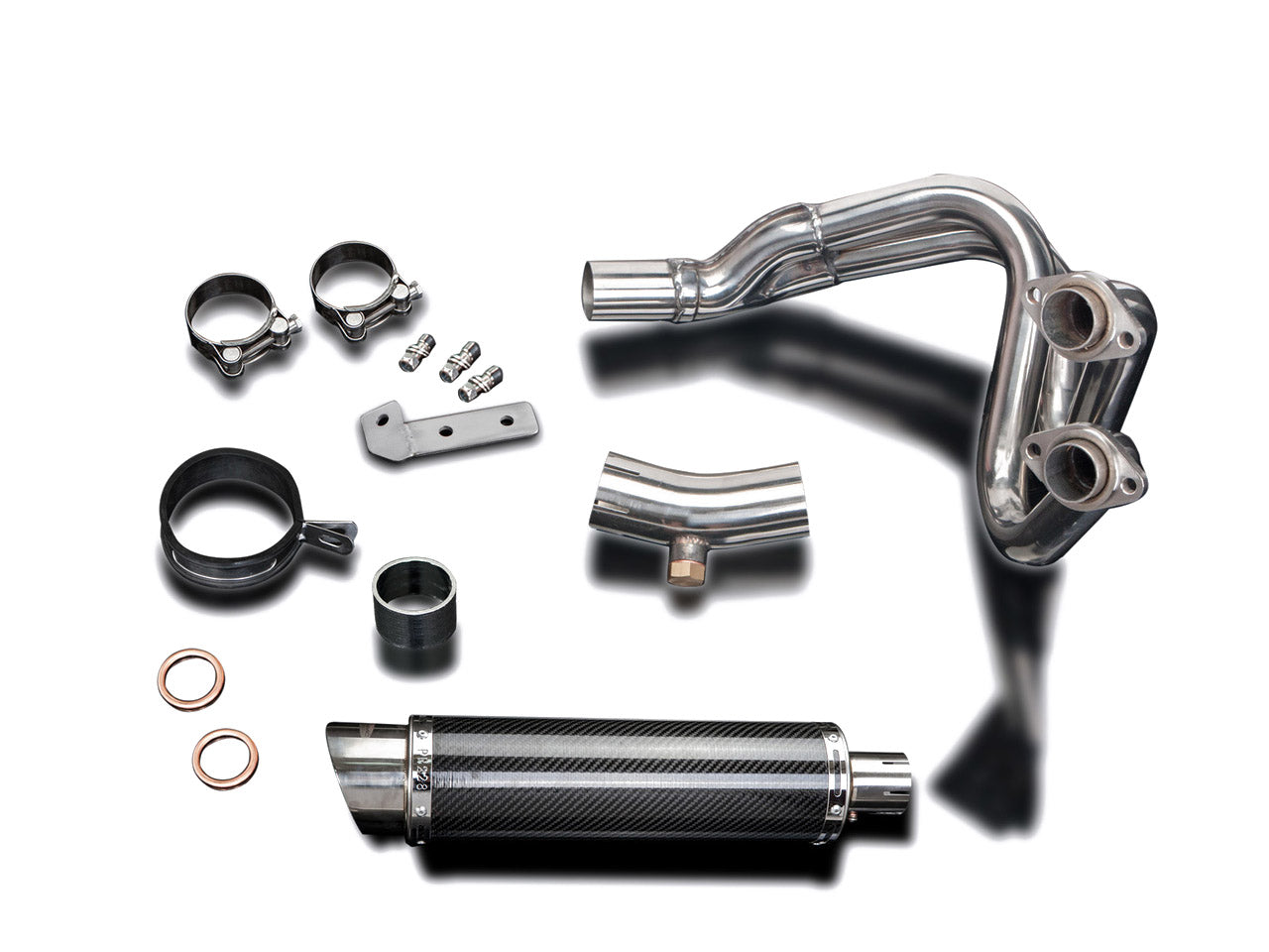 DELKEVIC Kawasaki ER-6N (09/11) Full Exhaust System with DL10 14" Carbon Silencer