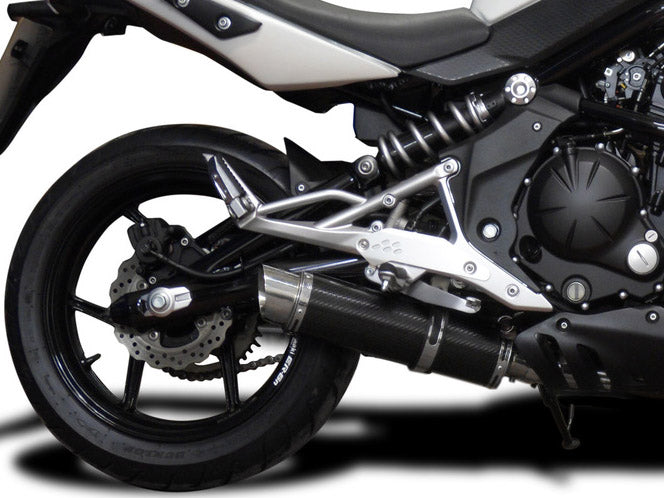 DELKEVIC Kawasaki ER-6N (09/11) Full Exhaust System with DL10 14" Carbon Silencer