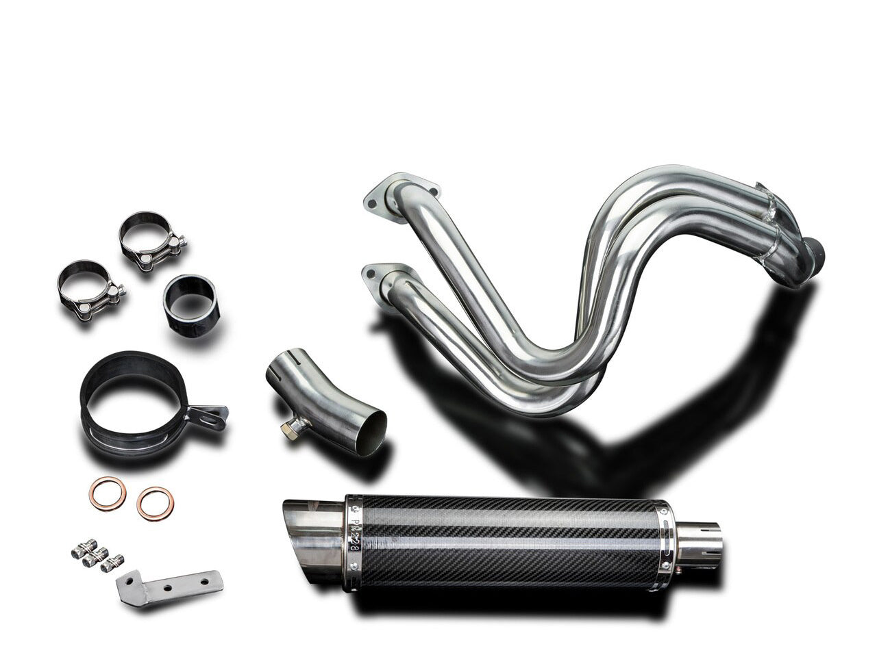 DELKEVIC Kawasaki KLE650 Versys (15/21) Full Exhaust System DL10 14" Carbon