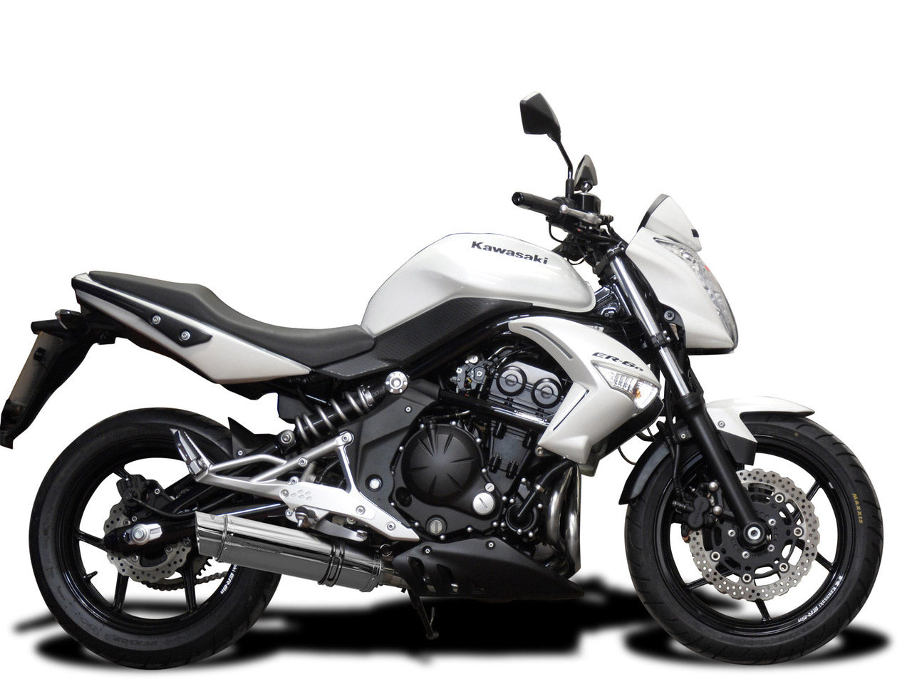 DELKEVIC Kawasaki ER-6N (09/11) Full Exhaust System with SL10 14" Silencer