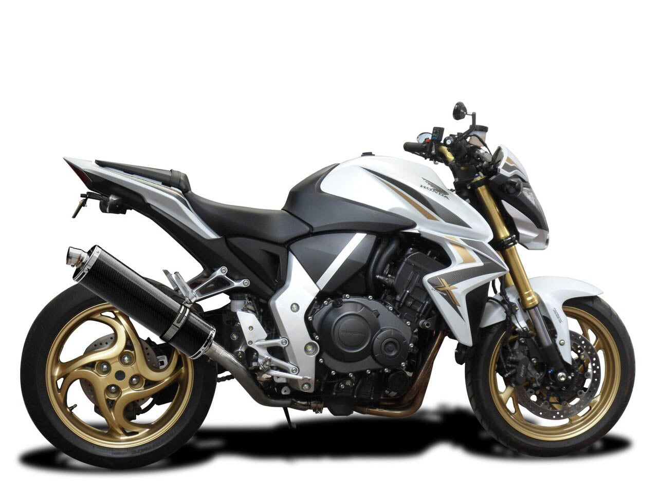 DELKEVIC Honda CB1000R (08/16) Slip-on Exhaust Stubby 18" Carbon