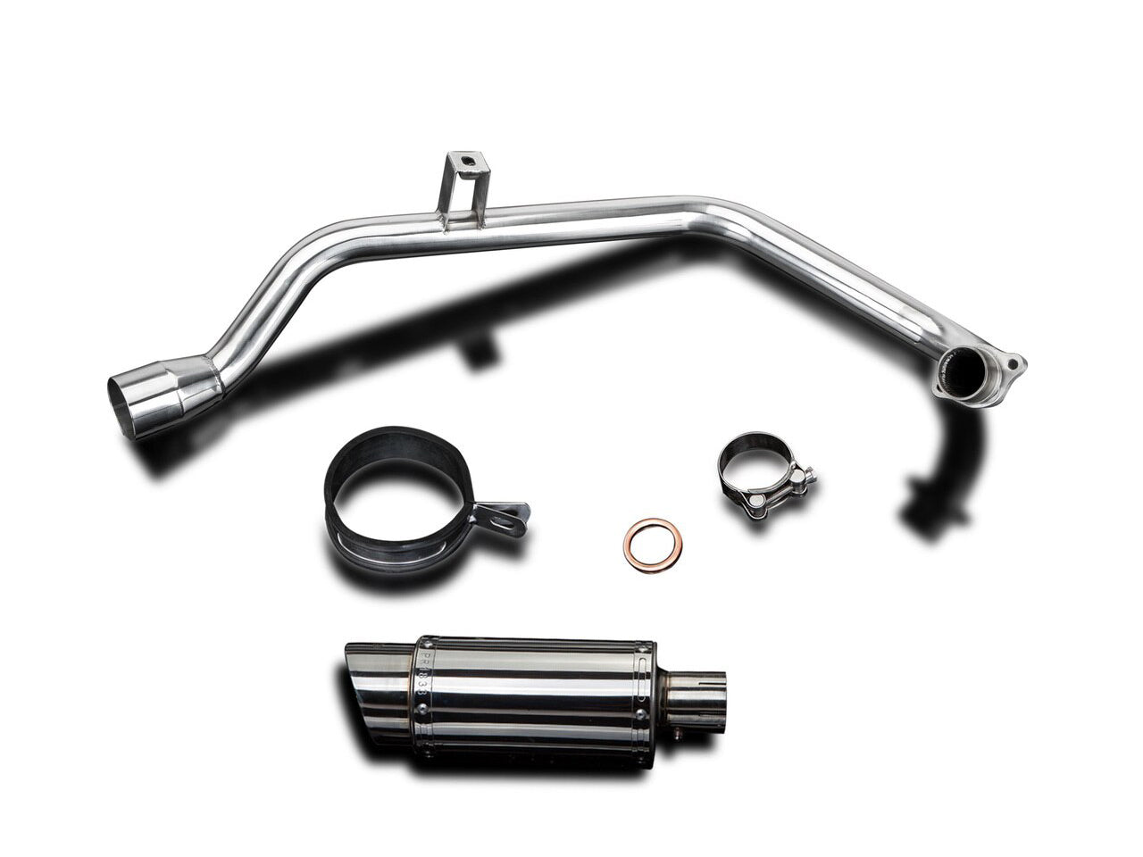 DELKEVIC Honda CB125F (15/18) Full Exhaust System with Mini 8" Silencer