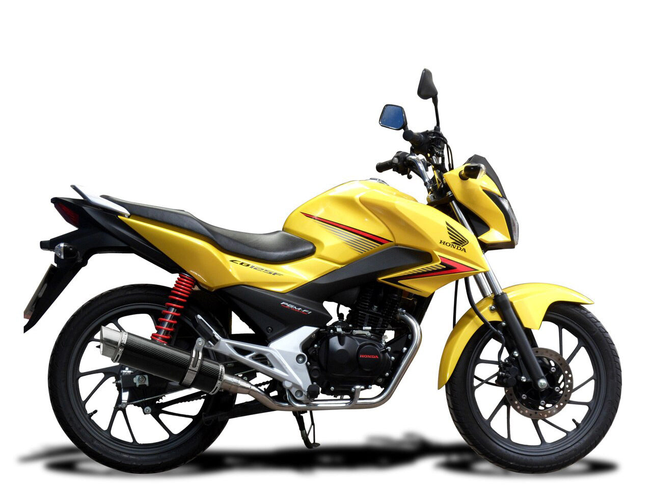 DELKEVIC Honda CB125F (15/18) Full Exhaust System with DL10 14" Carbon Silencer