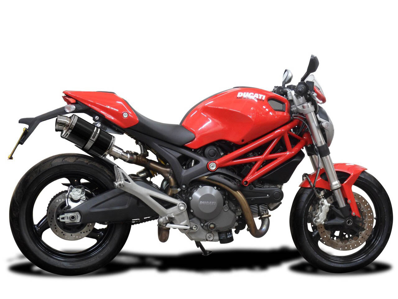 DELKEVIC Ducati Monster 696 Slip-on Exhaust DS70 9" Carbon