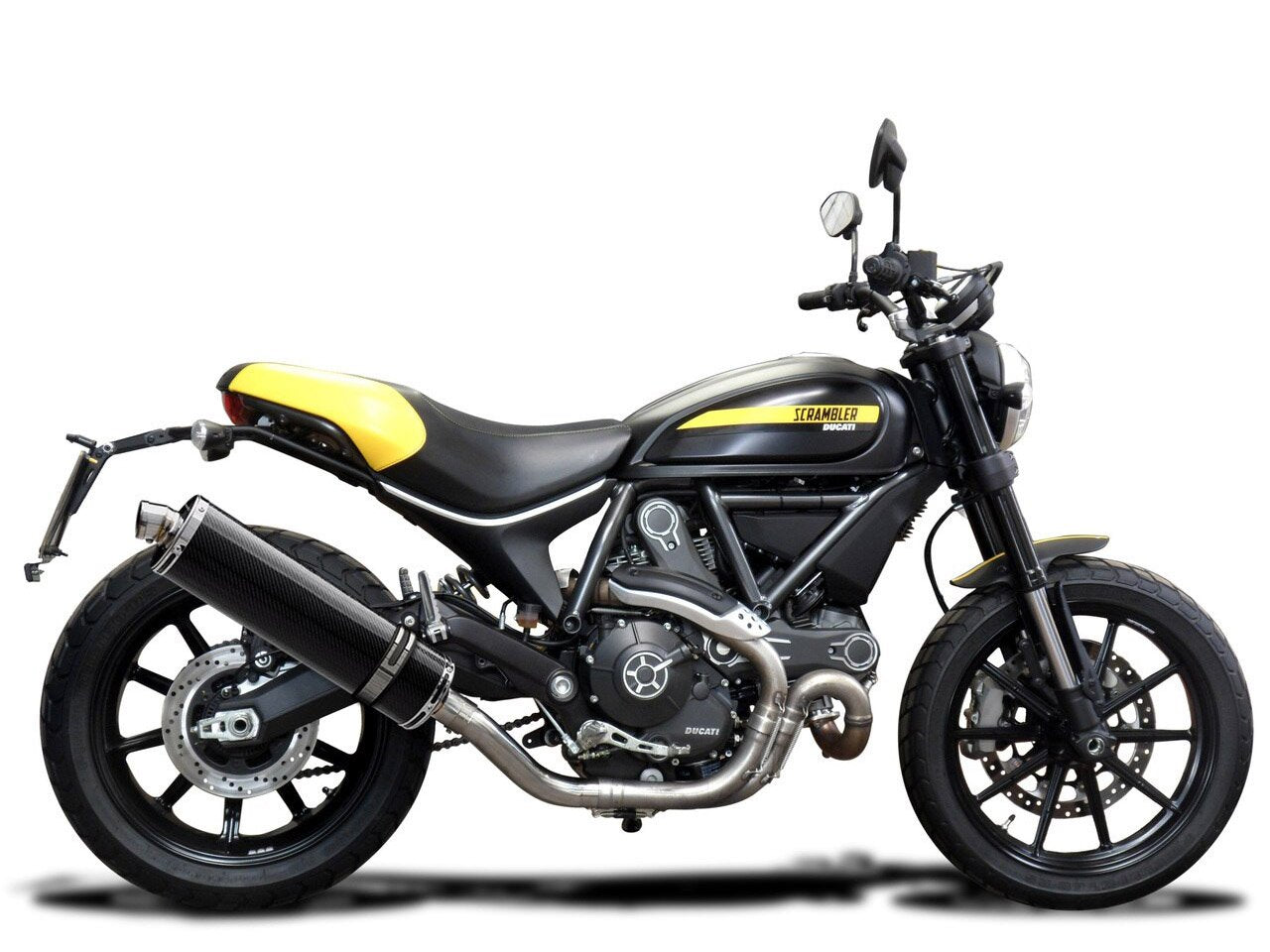 DELKEVIC Ducati Scrambler 800 Slip-on Exhaust Stubby 18" Carbon