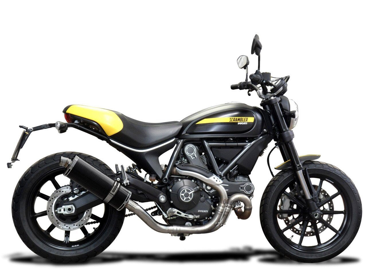 DELKEVIC Ducati Scrambler 800 Slip-on Exhaust Stubby 14" Carbon