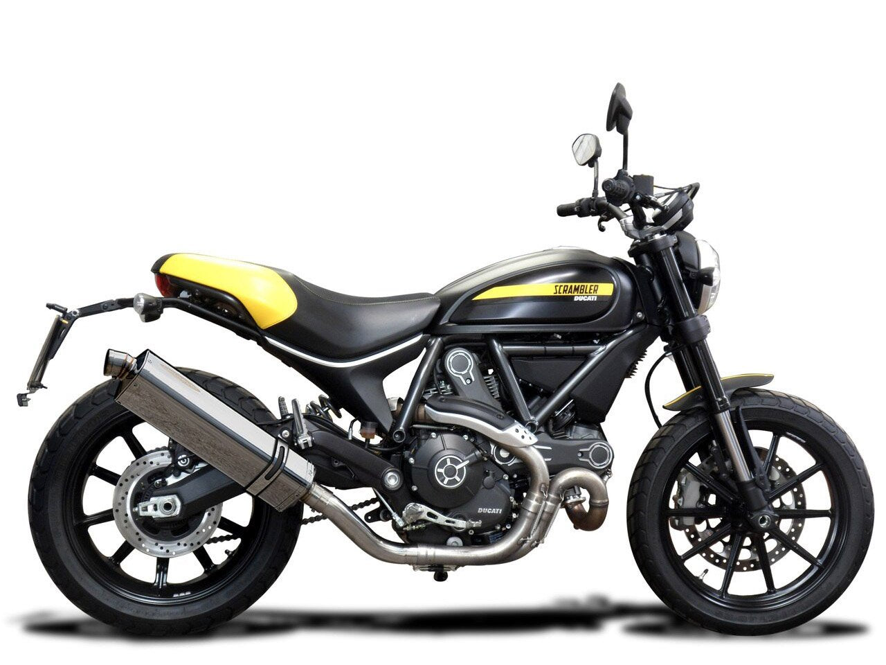 DELKEVIC Ducati Scrambler 800 Slip-on Exhaust Stubby 17" Tri-Oval