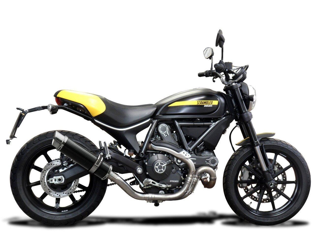 DELKEVIC Ducati Scrambler 800 Slip-on Exhaust DL10 14" Carbon