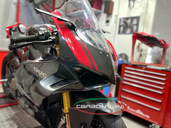 CARBONVANI Ducati Panigale V4 (2018+) Carbon Headlight Fairing (black/red)