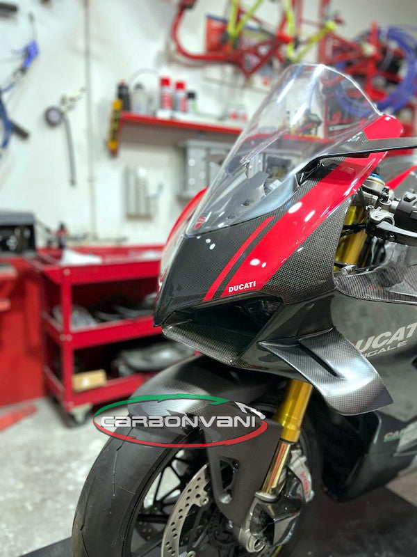 CARBONVANI Ducati Panigale V4 (2018+) Carbon Headlight Fairing (black/red)