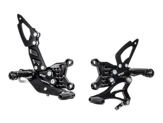 A004 - BONAMICI RACING Aprilia RSV4 / Tuono V4 (11/16) Adjustable Rearset (APRC; street)