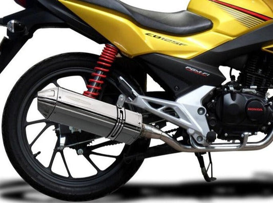DELKEVIC Honda CB125F (15/18) Full Exhaust System with 13" Tri-Oval Silencer