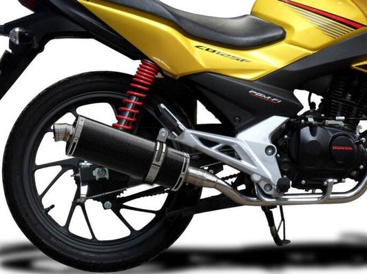 DELKEVIC Honda CB125F (15/18) Full Exhaust System with Stubby 14" Carbon Silencer