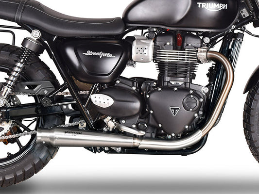 SPARK Triumph Street Twin Double Slip-on Exhaust "Trumpet" (EU homologated)