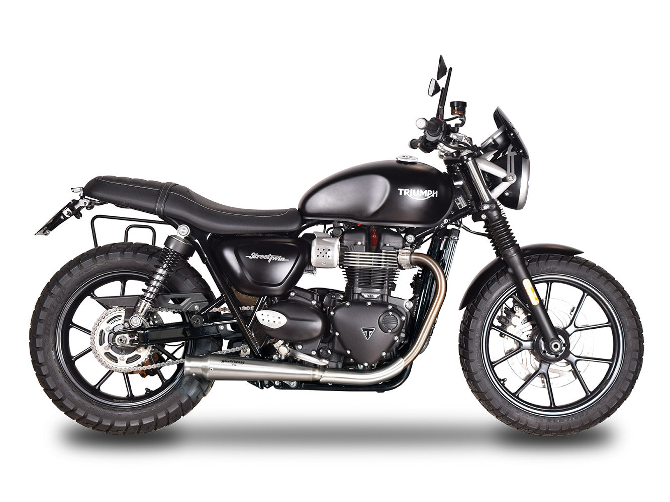 SPARK Triumph Street Twin Double Slip-on Exhaust "Trumpet" (EU homologated)